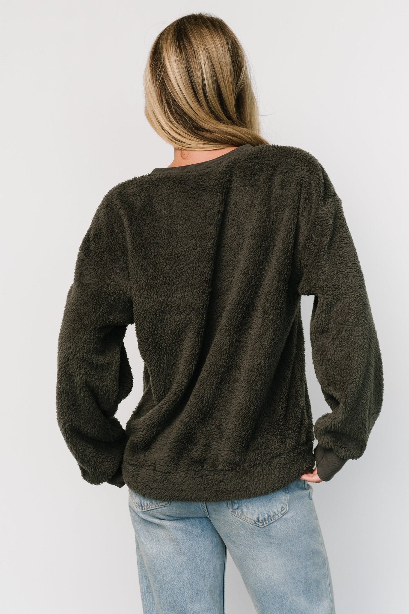 Brina Teddy Crewneck | Charcoal Gray - Baltic Born