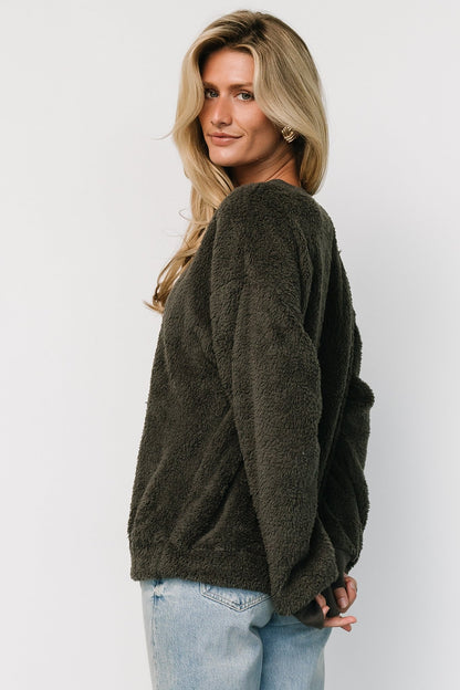 Brina Teddy Crewneck | Charcoal Gray - Baltic Born