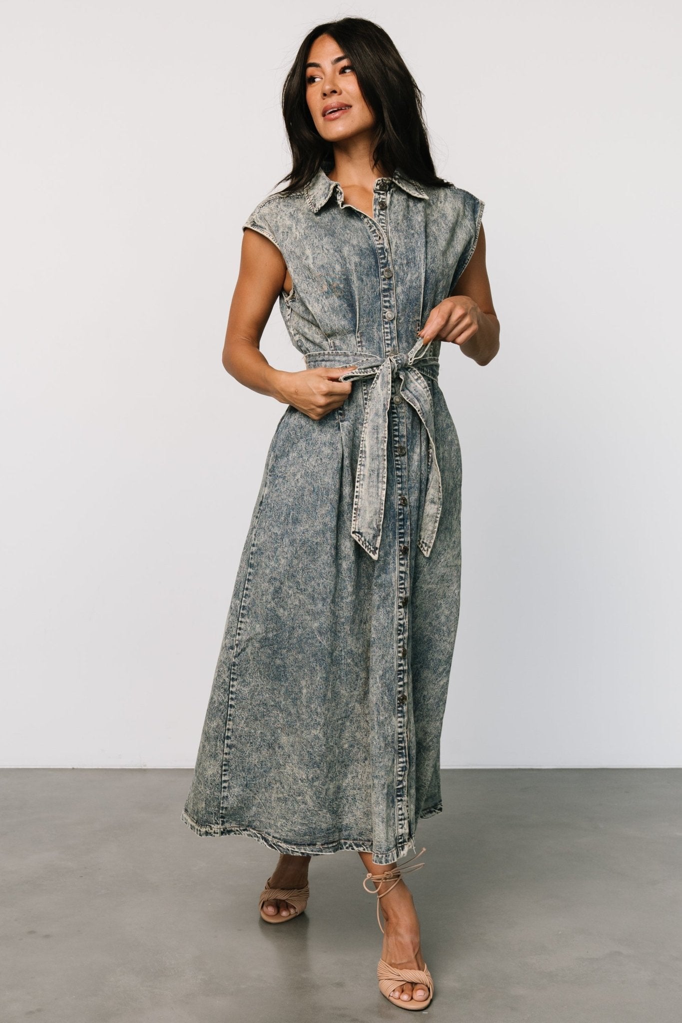 Britney Denim Dress | Vintage Blue - Baltic Born