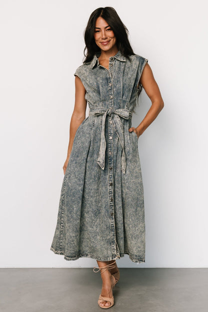 Britney Denim Dress | Vintage Blue - Baltic Born