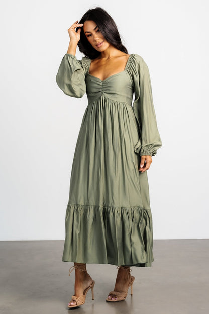 Brittany Long Sleeve Dress | Olive - Baltic Born