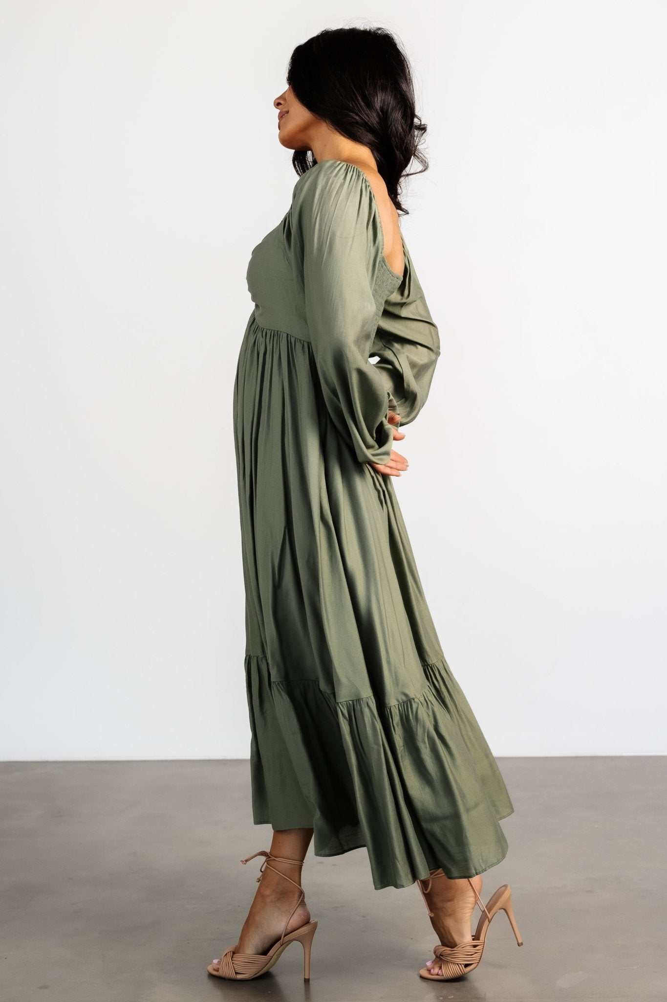 Brittany Long Sleeve Dress | Olive - Baltic Born