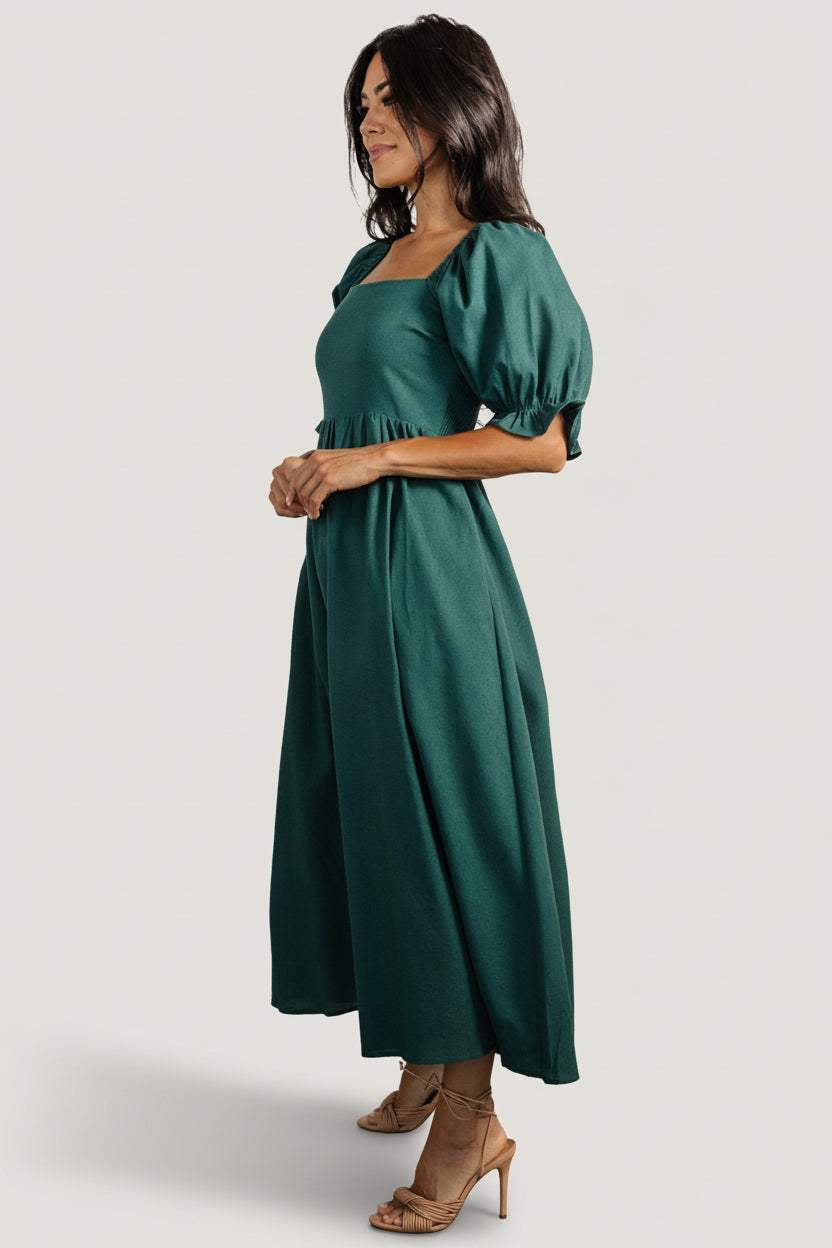 Baltic Born Womens Britton Midi Dress | Evergreen | Size: Small Baltic Born Womens Britton Midi Dress | Evergreen | Size: Small