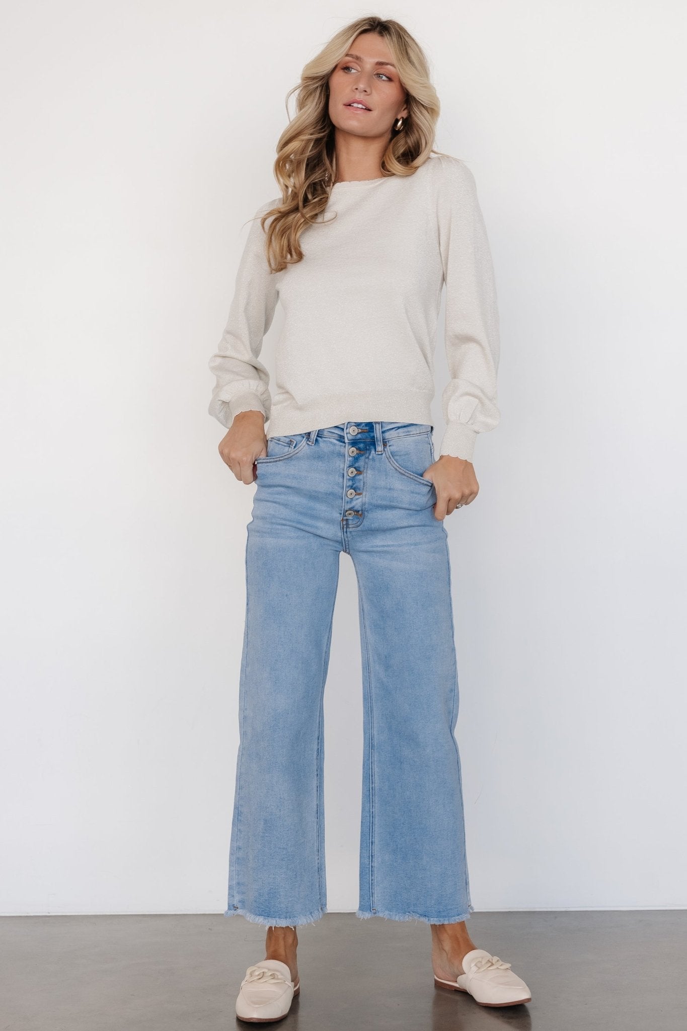 Brody High - Rise Wide Leg Jeans | Light Wash - Baltic Born