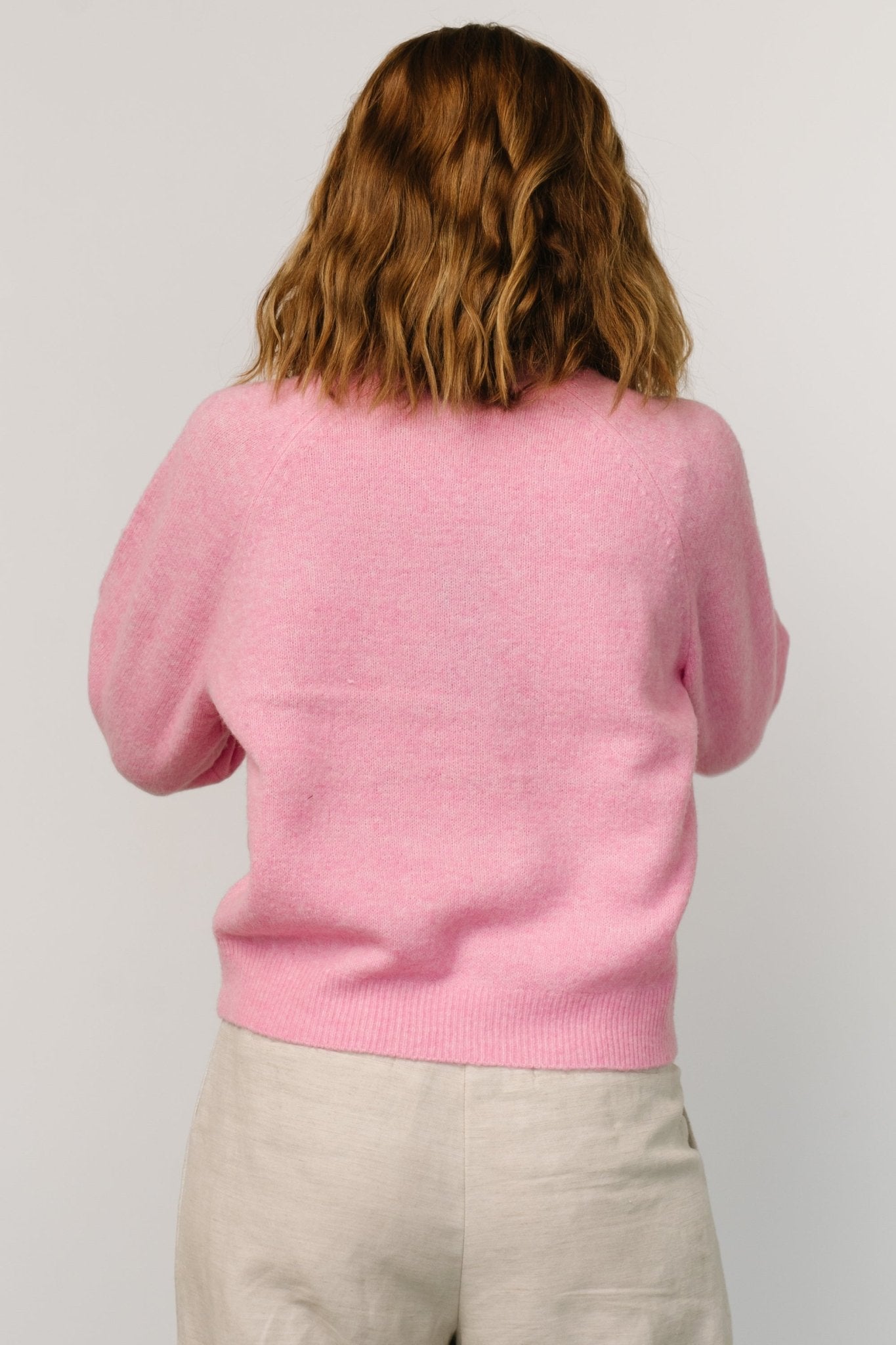 Bronson Mock Neck Sweater | Pink - Baltic Born