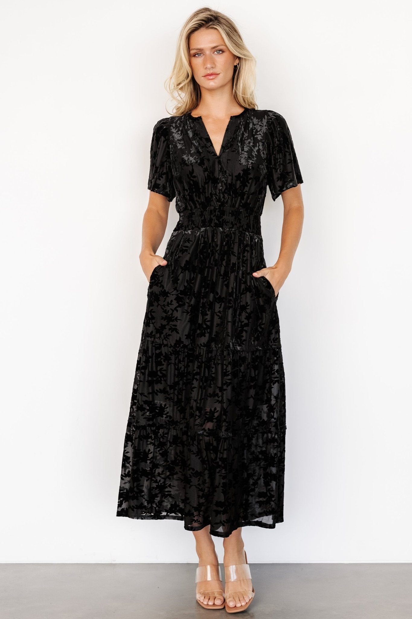 Bronwyn Velvet Dress | Black - Baltic Born