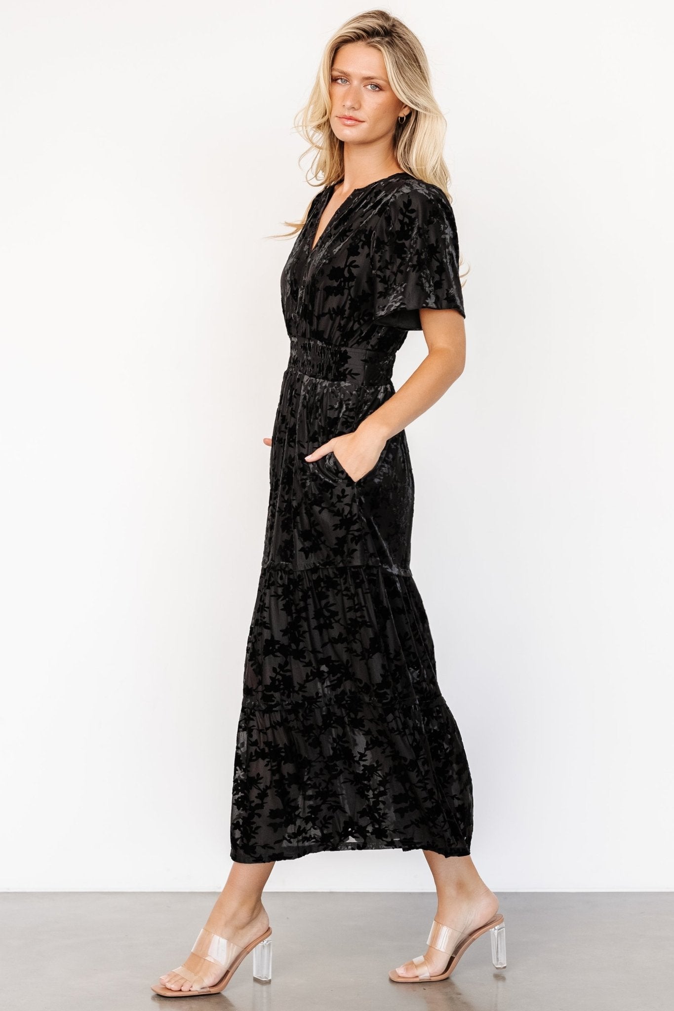 Bronwyn Velvet Dress | Black - Baltic Born