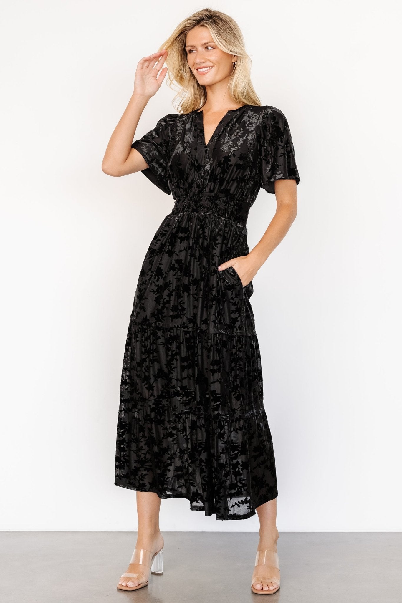 Bronwyn Velvet Dress | Black - Baltic Born