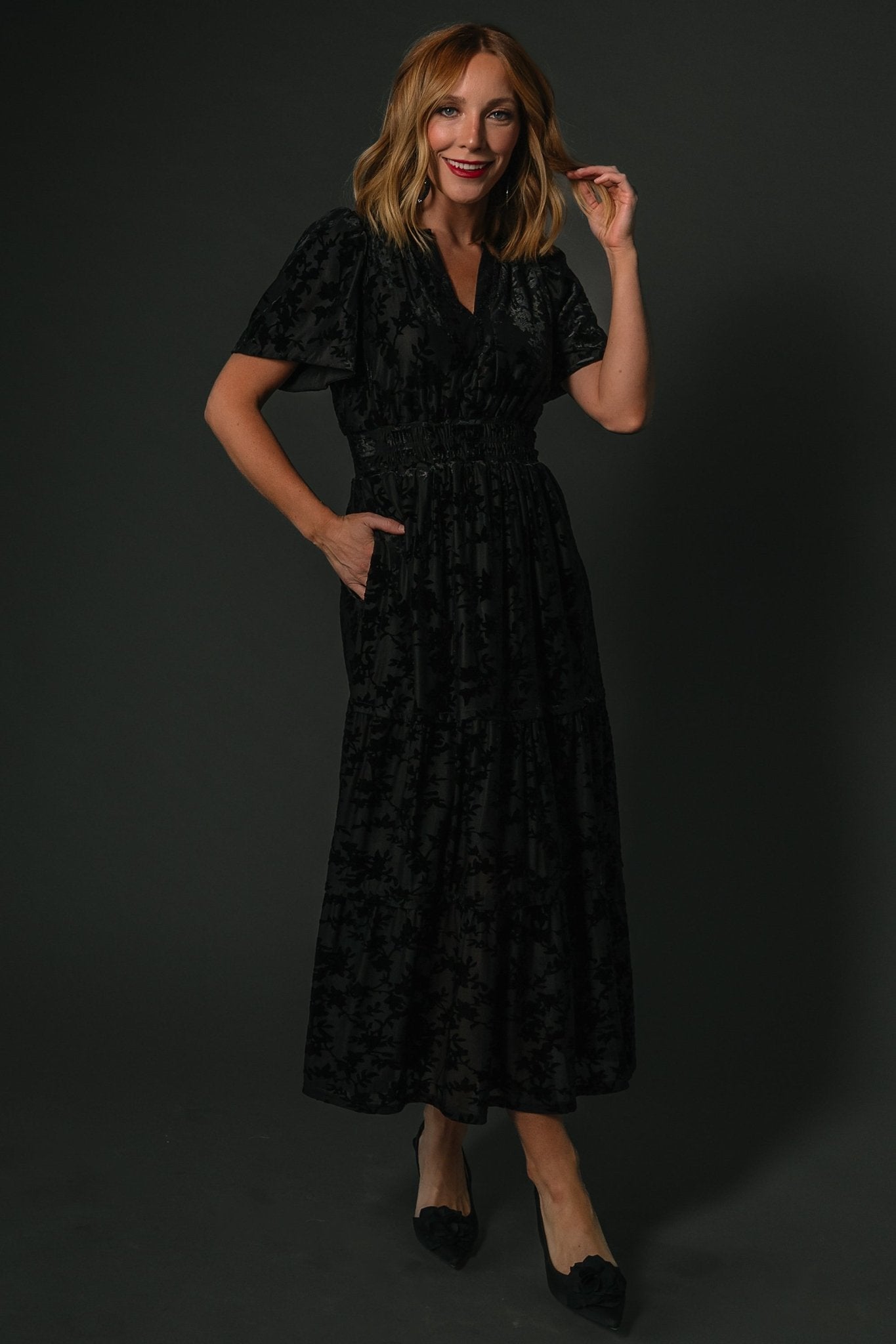 Bronwyn Velvet Dress | Black - Baltic Born