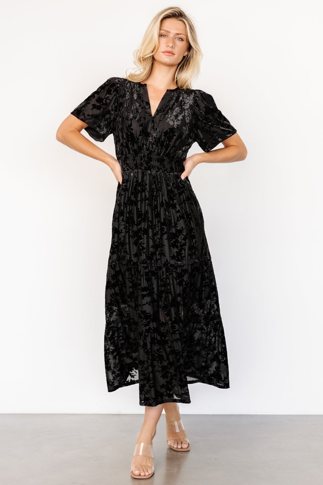 Bronwyn Velvet Dress | Black - Baltic Born