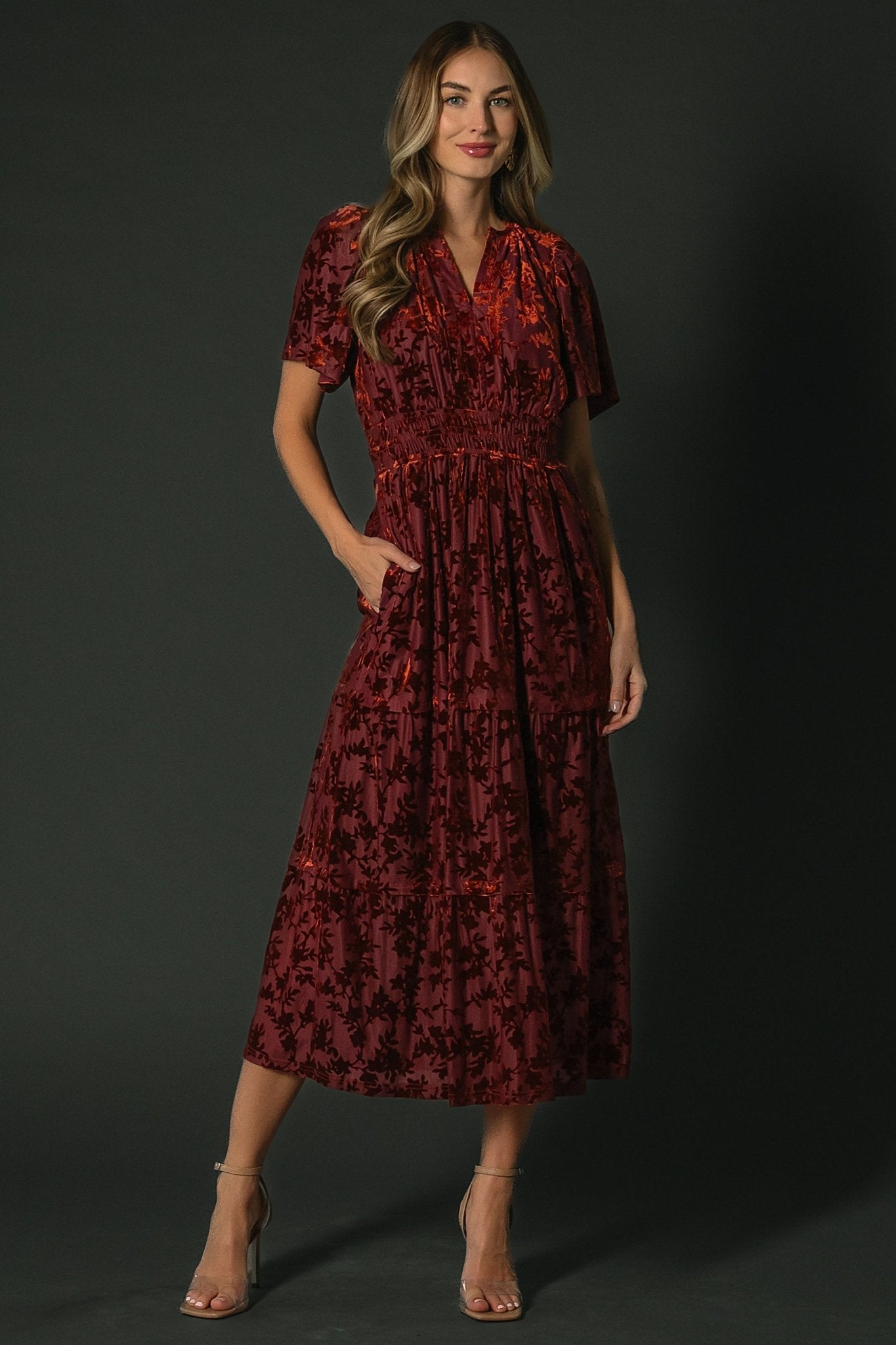 Bronwyn Velvet Dress | Rust - Baltic Born