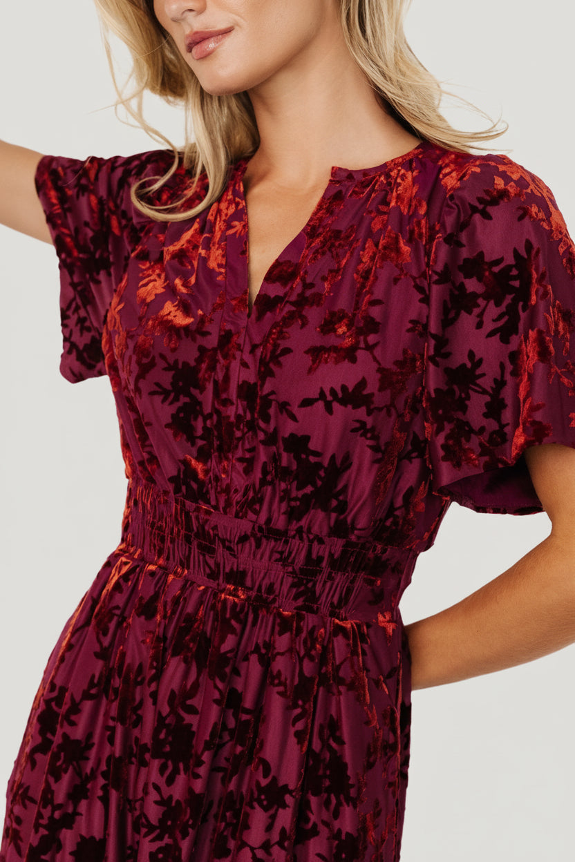 Baltic Born Womens Bronwyn Velvet Dress | Rust | Size: Small Baltic Born Womens Bronwyn Velvet Dress | Rust | Size: Small