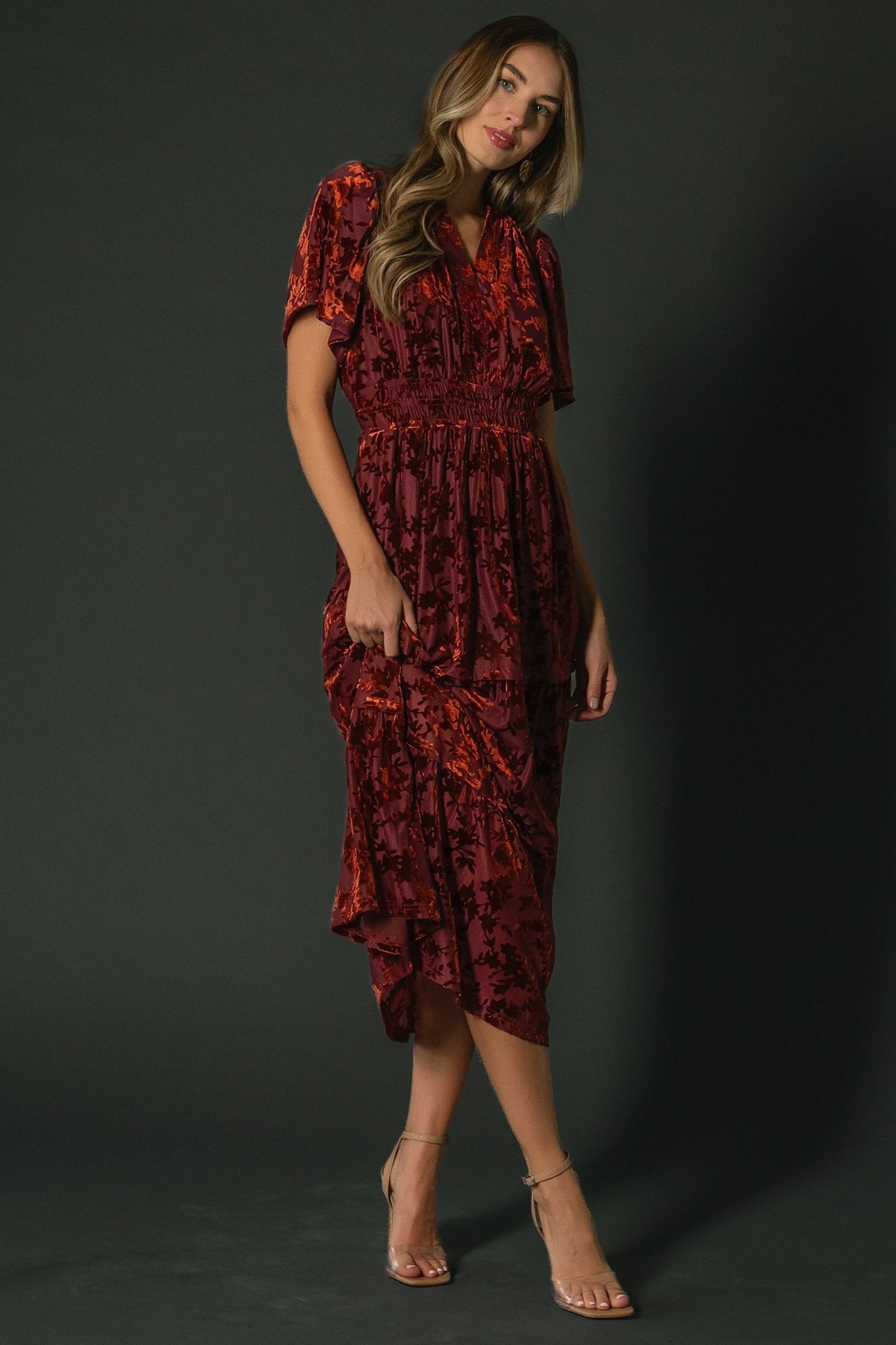 Bronwyn Velvet Dress | Rust - Baltic Born