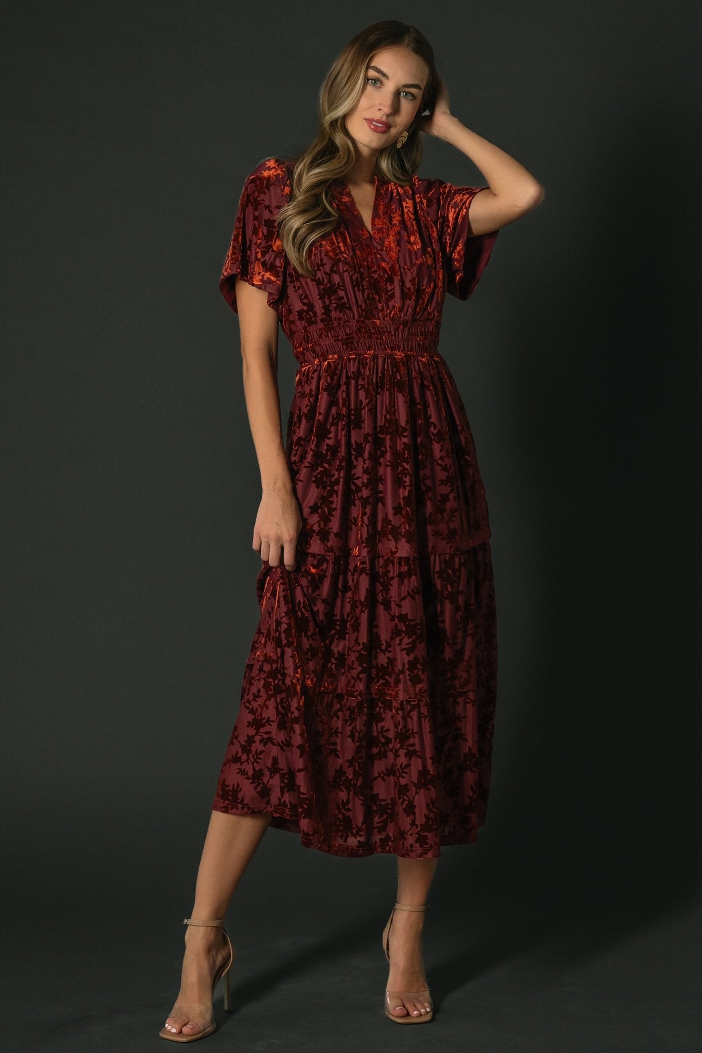 Bronwyn Velvet Dress | Rust - Baltic Born