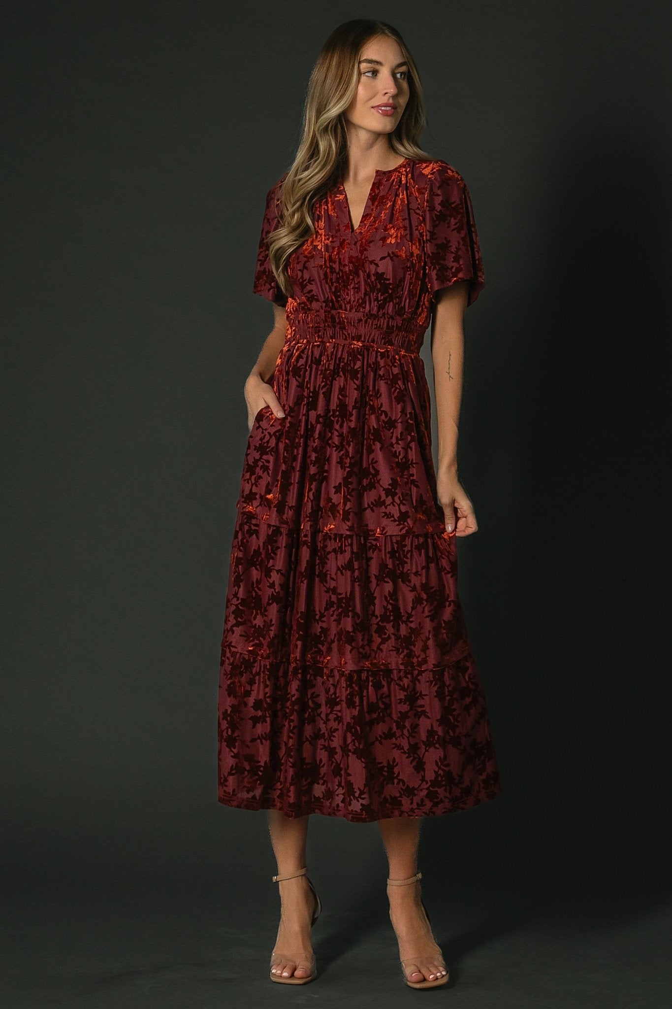 Bronwyn Velvet Dress | Rust - Baltic Born