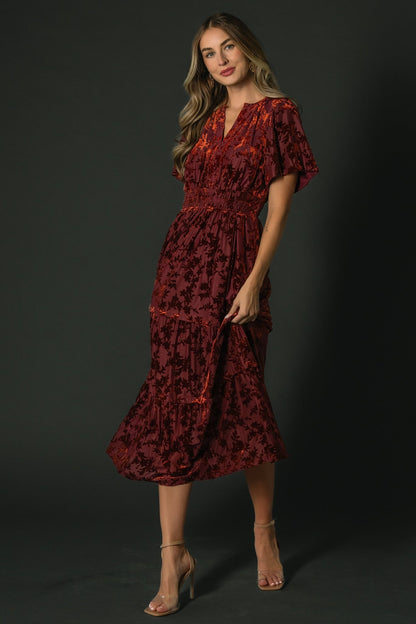 Bronwyn Velvet Dress | Rust - Baltic Born