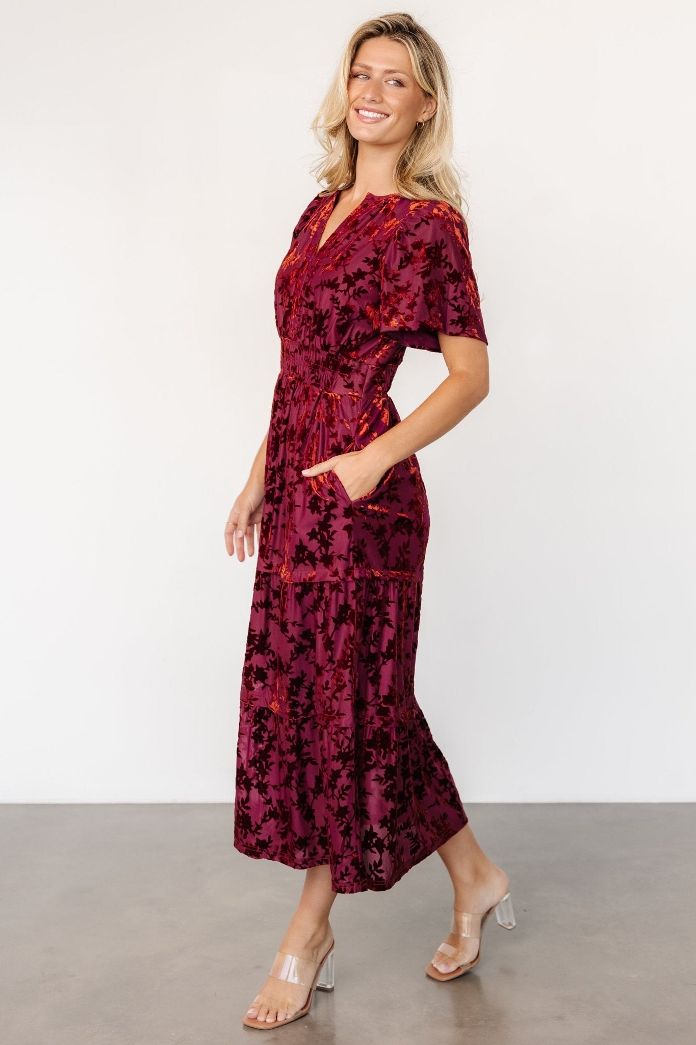 Bronwyn Velvet Dress | Rust - Baltic Born