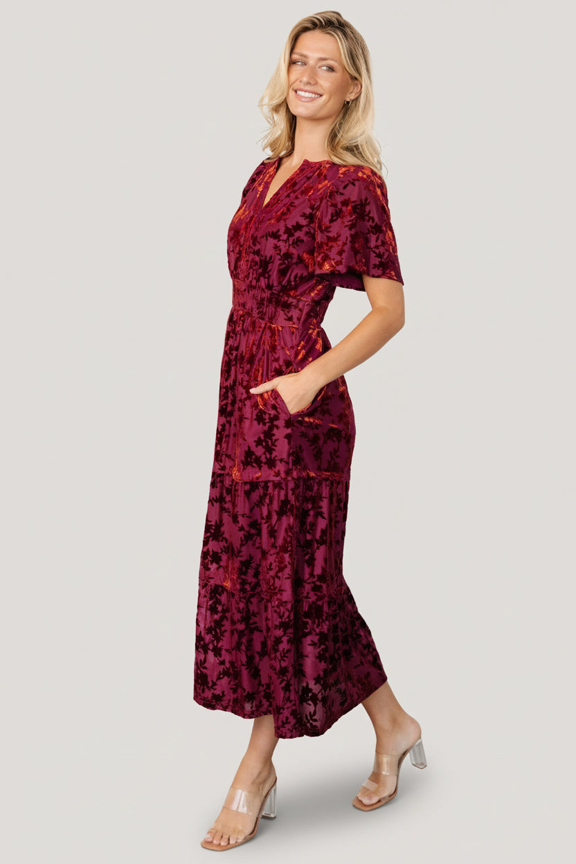 heartland crushed velvet midi dress heartland crushed velvet midi dress Baltic Born Womens Bronwyn Velvet Dress