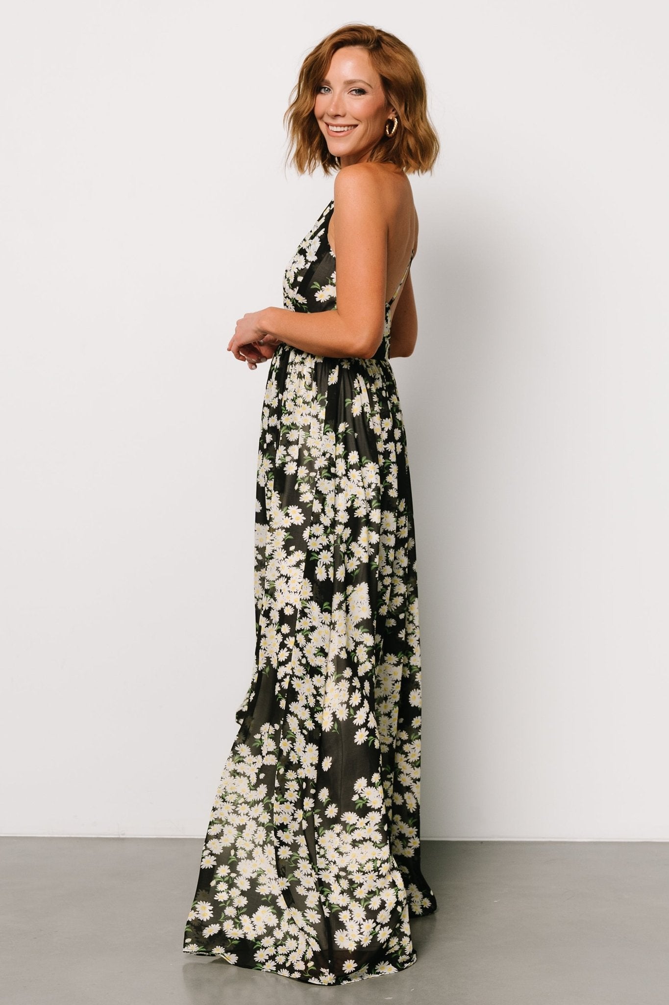 Brylee Maxi Dress | Black Flower Print - Baltic Born