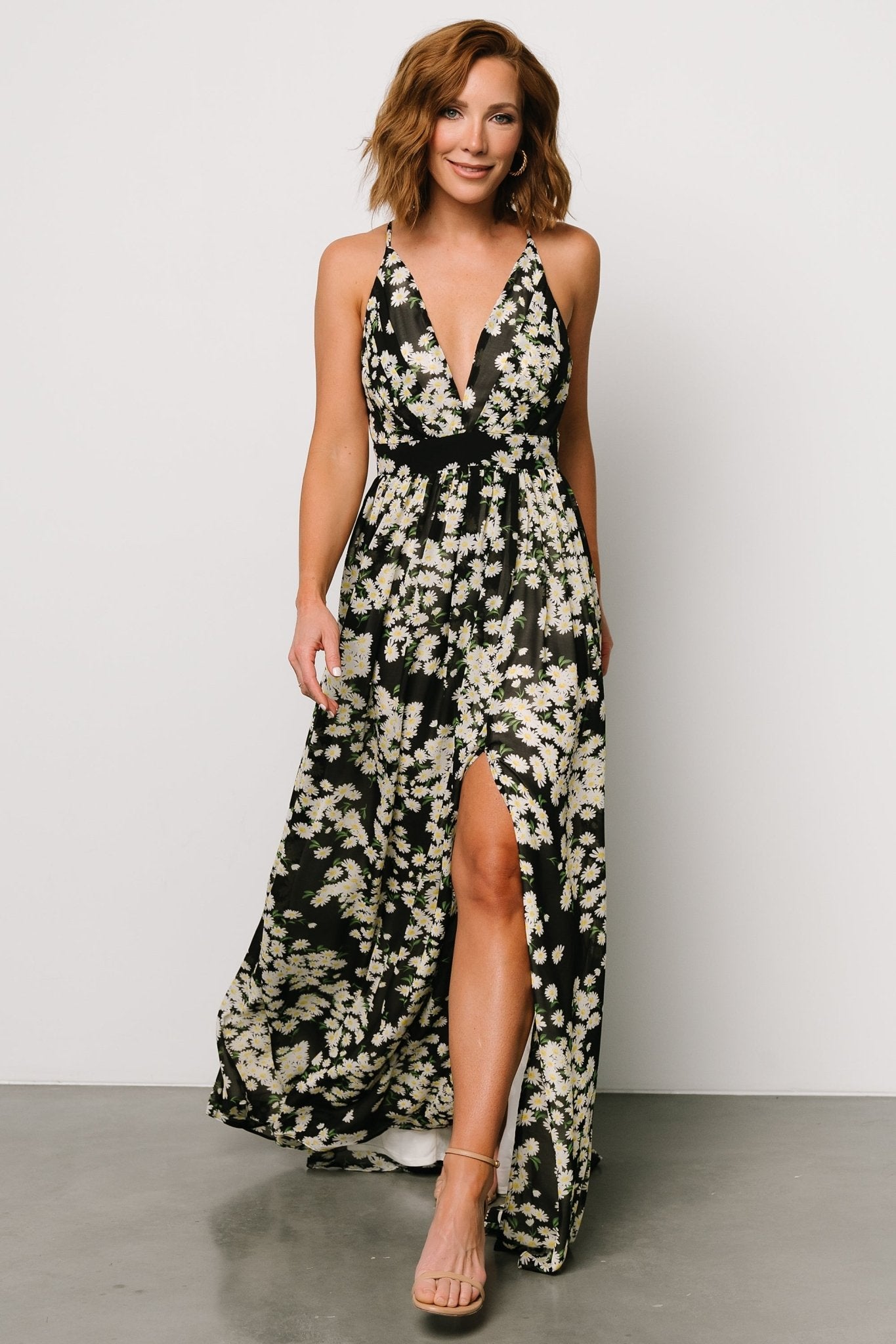 Brylee Maxi Dress | Black Flower Print - Baltic Born