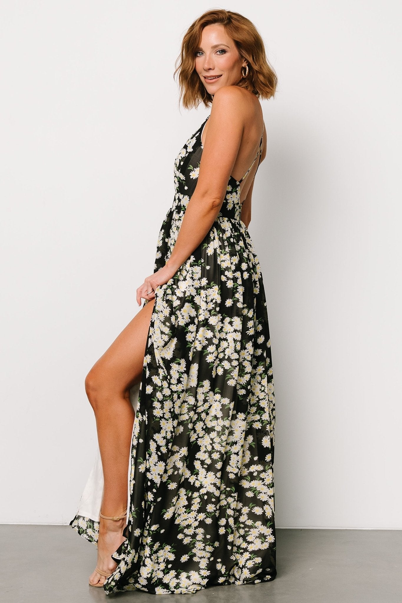 Brylee Maxi Dress | Black Flower Print - Baltic Born