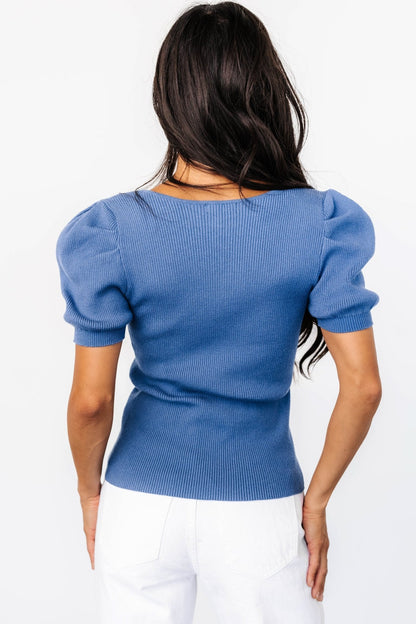 Brynlee Sweater Top | Deep Blue - Baltic Born