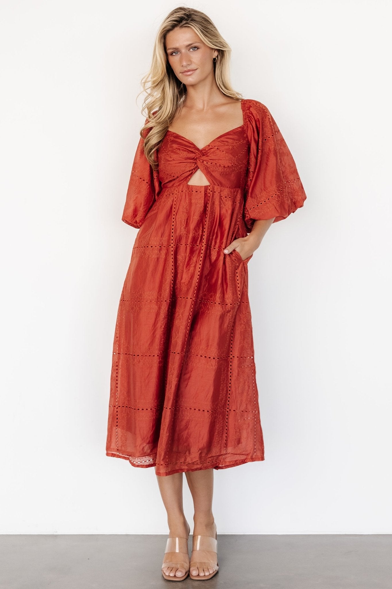 Brynn Midi Dress | Rust - Baltic Born