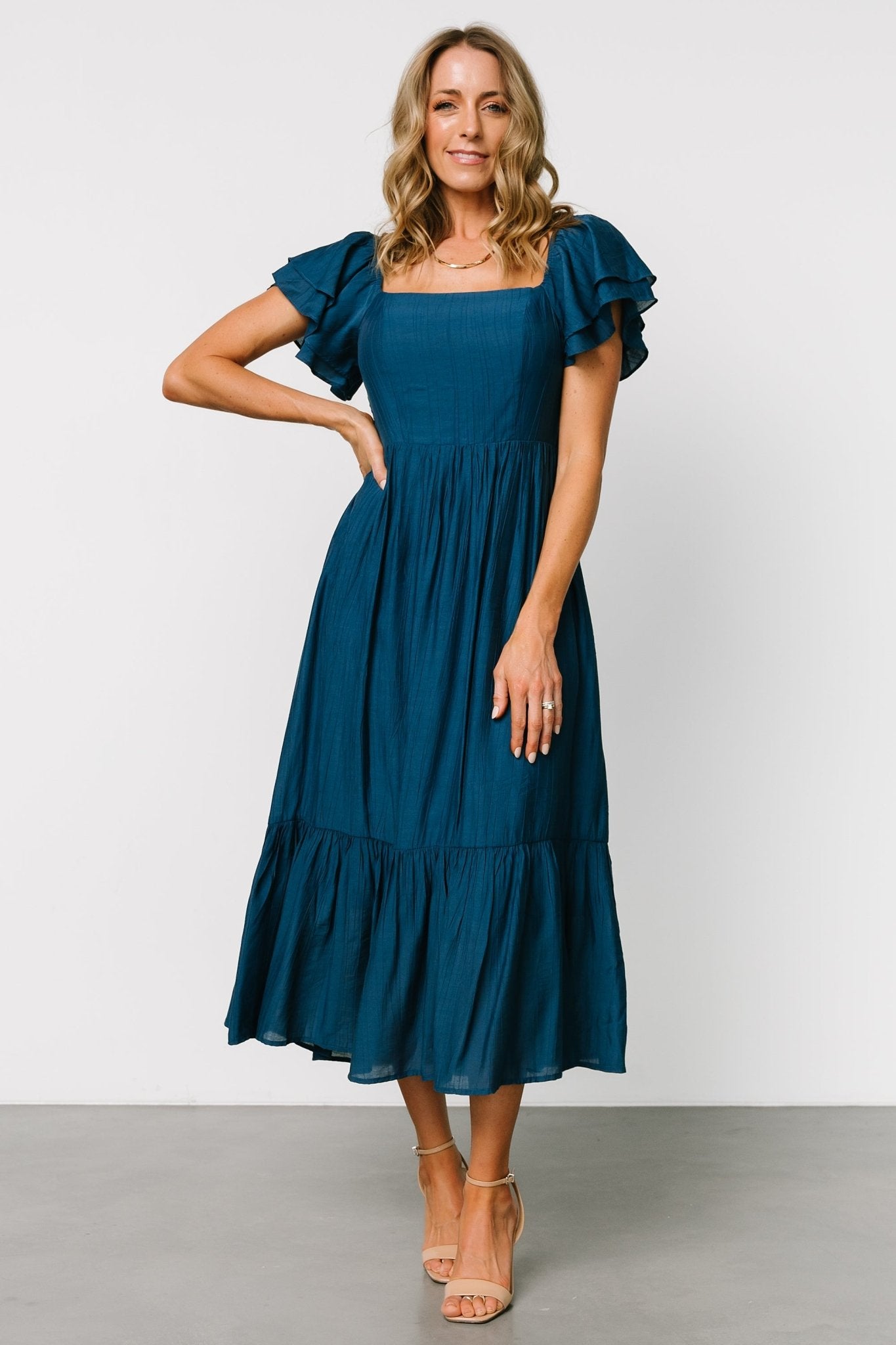 Buttercup Midi Dress | Deep Blue - Baltic Born