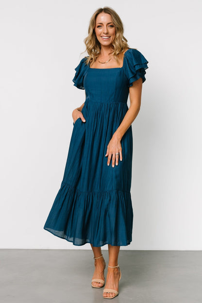 Buttercup Midi Dress | Deep Blue - Baltic Born