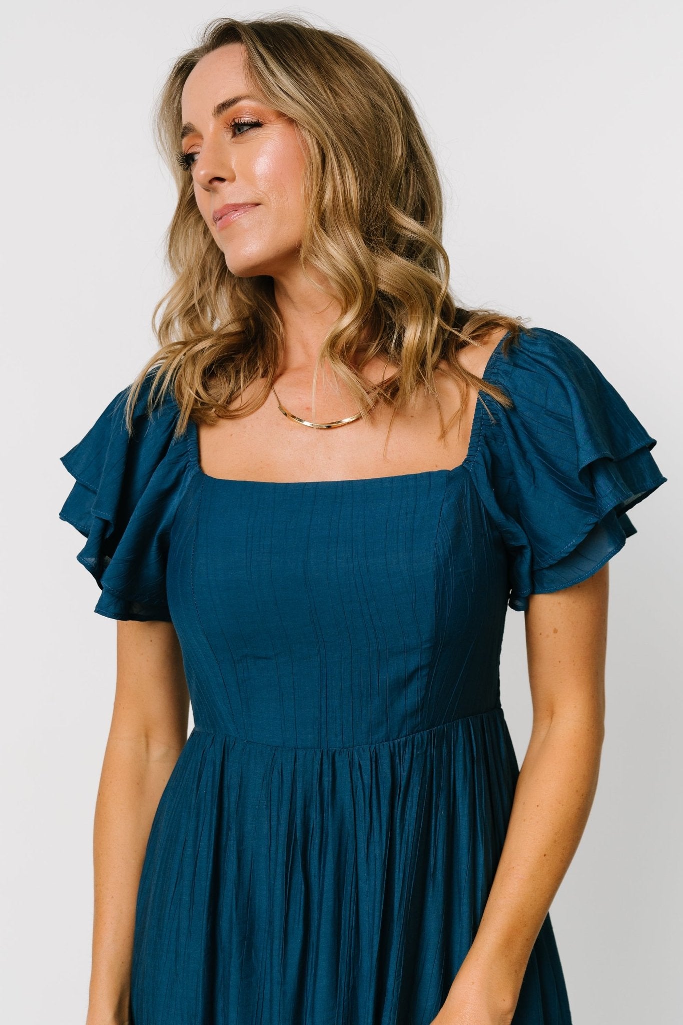 Buttercup Midi Dress | Deep Blue - Baltic Born