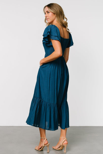 Buttercup Midi Dress | Deep Blue - Baltic Born