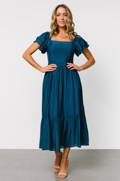 Buttercup Midi Dress | Deep Blue - Baltic Born