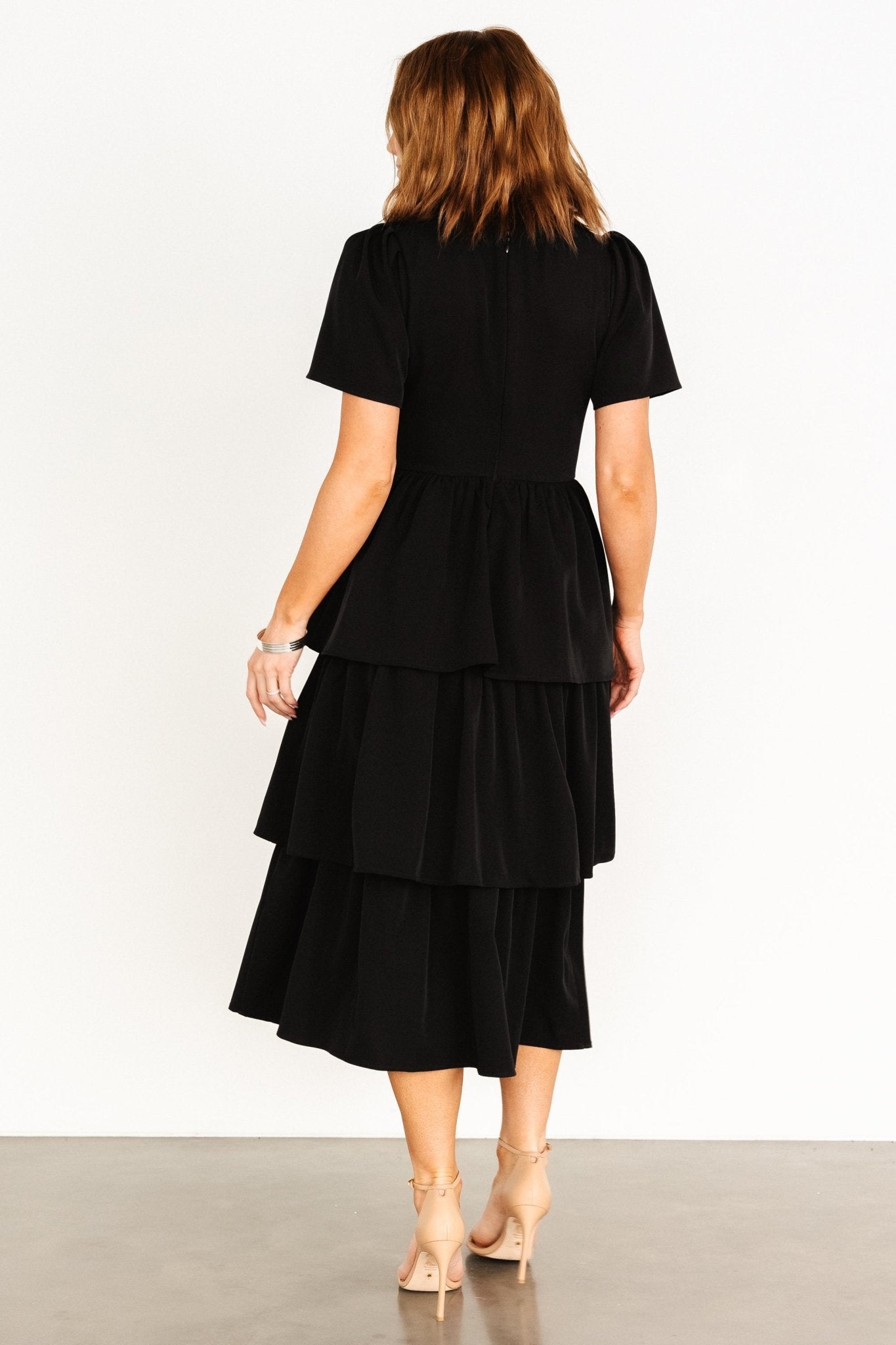 Cadenza Tiered Maxi Dress | Black - Baltic Born