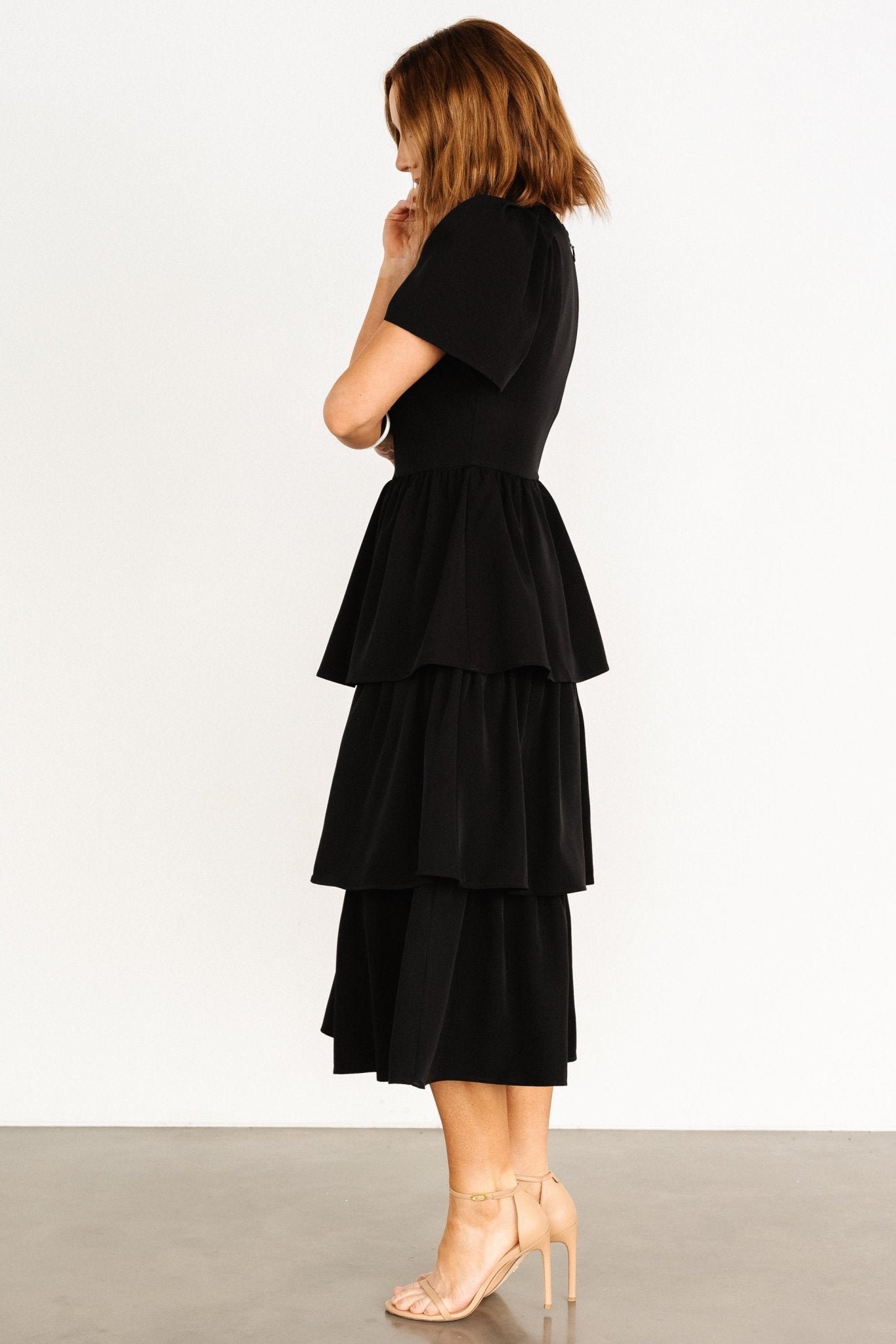 Cadenza Tiered Maxi Dress | Black - Baltic Born