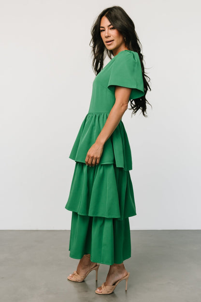 Cadenza Tiered Maxi Dress | Green - Baltic Born