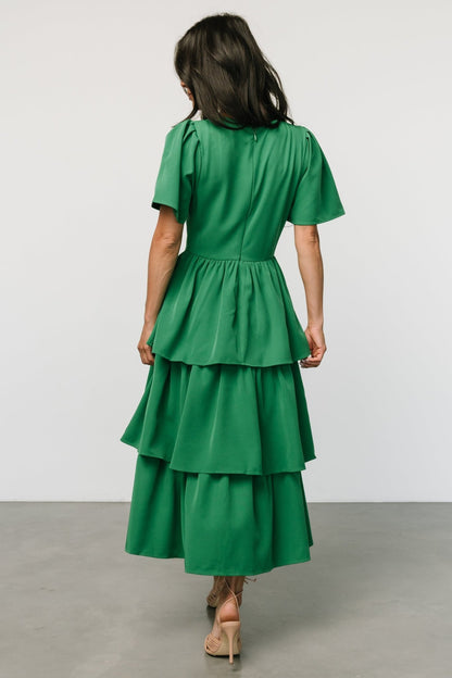 Cadenza Tiered Maxi Dress | Green - Baltic Born