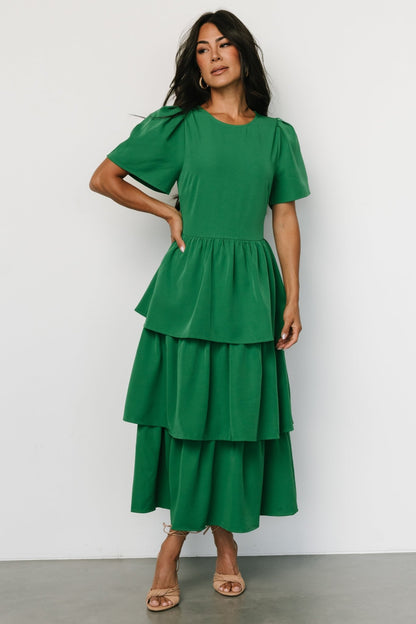 Cadenza Tiered Maxi Dress | Green - Baltic Born