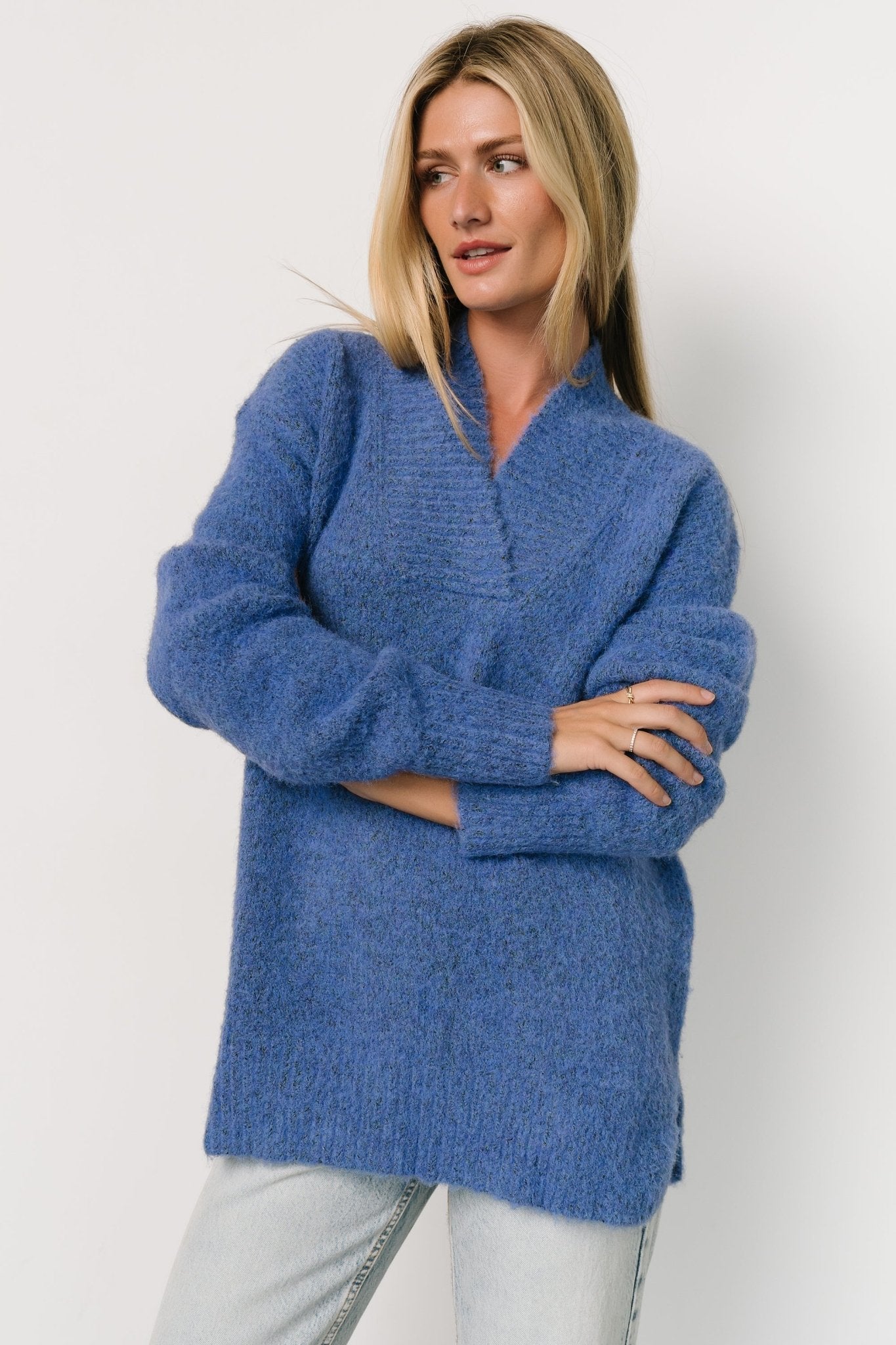 Calgary Oversized Sweater | Blue - Baltic Born