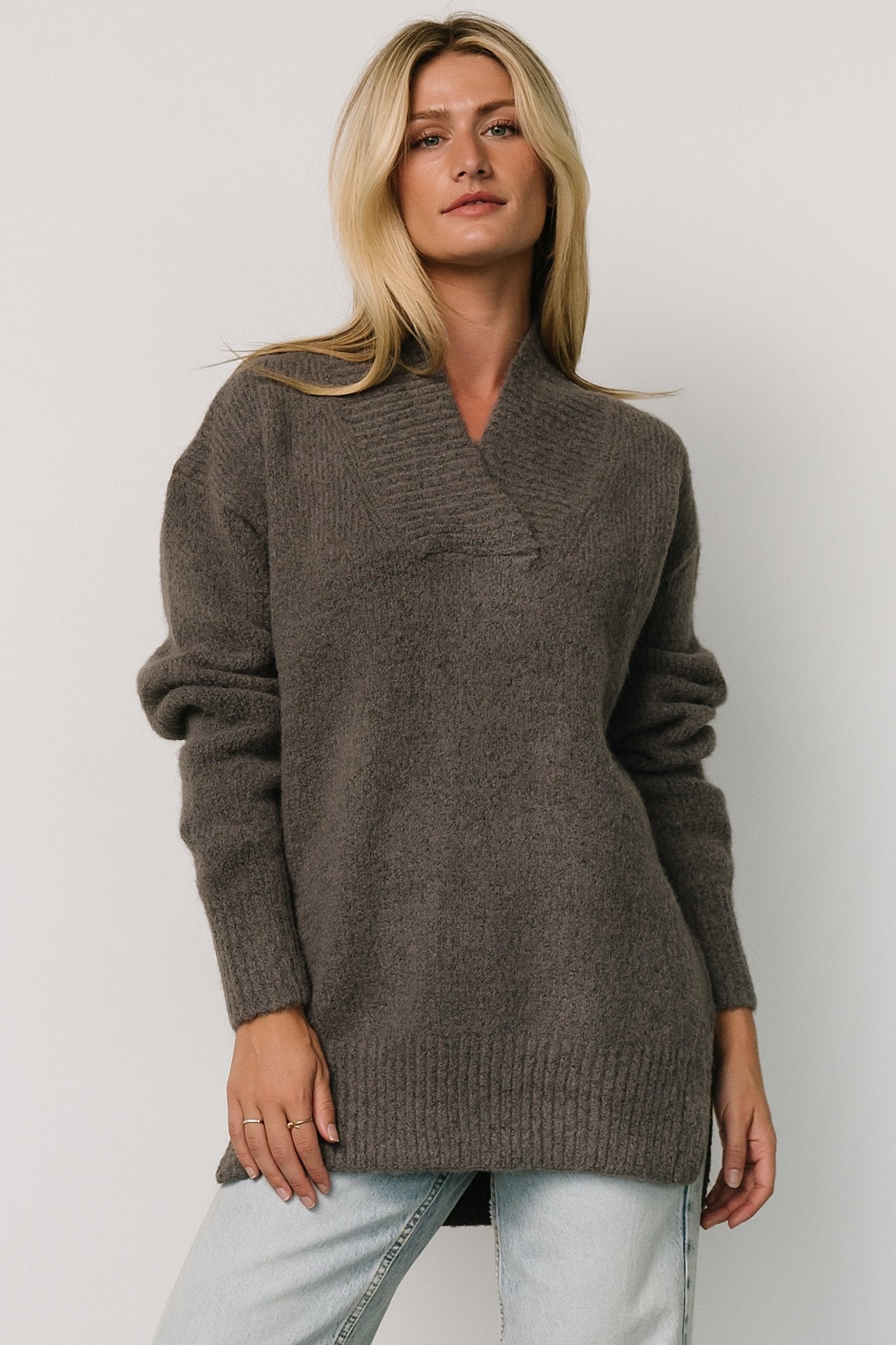 Calgary Oversized Sweater | Charcoal - Baltic Born