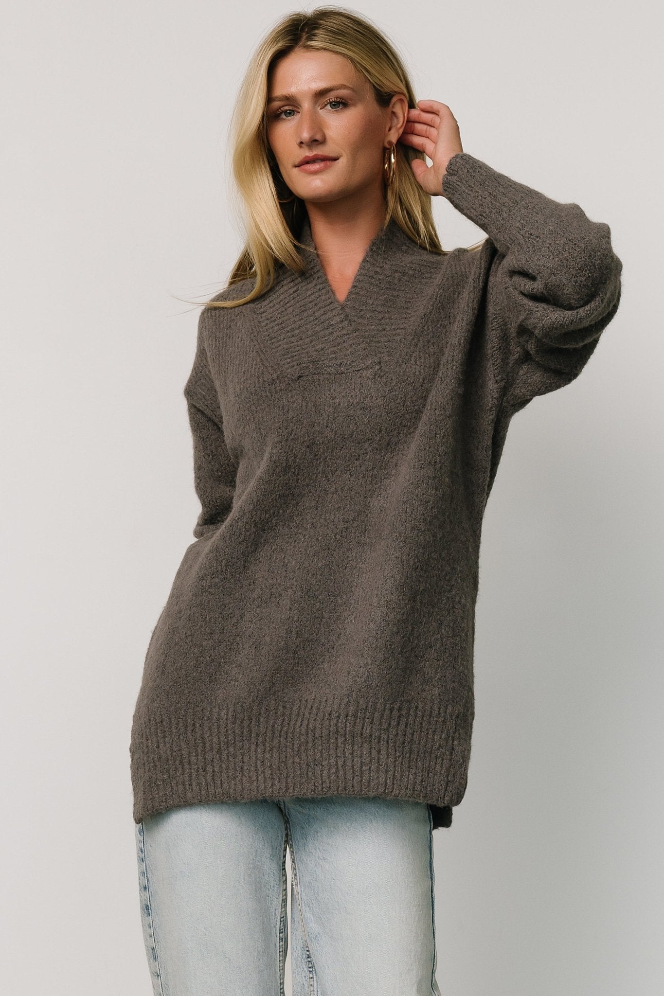 Calgary Oversized Sweater | Charcoal - Baltic Born