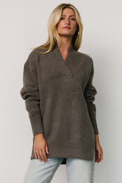 Calgary Oversized Sweater | Charcoal - Baltic Born