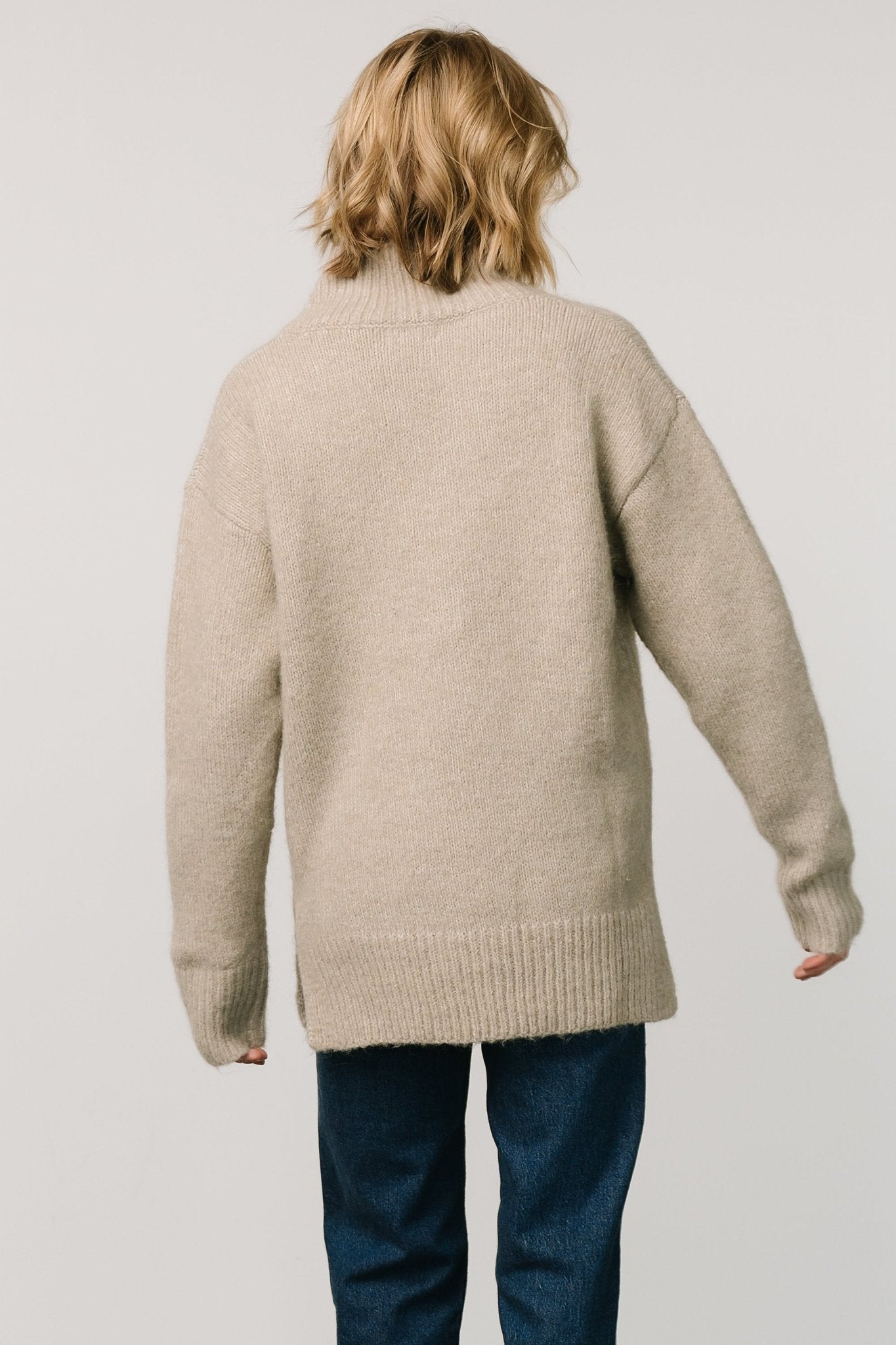 Calgary Oversized Sweater | Oatmeal - Baltic Born