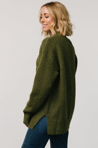 Calgary Oversized Sweater | Olive - Baltic Born