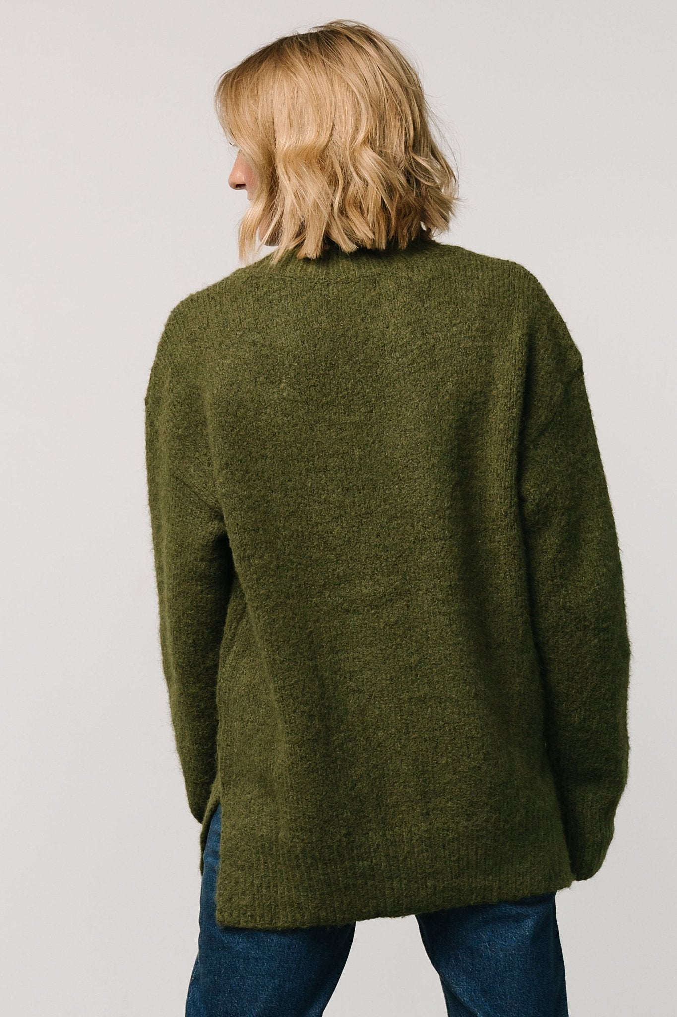 Calgary Oversized Sweater | Olive - Baltic Born