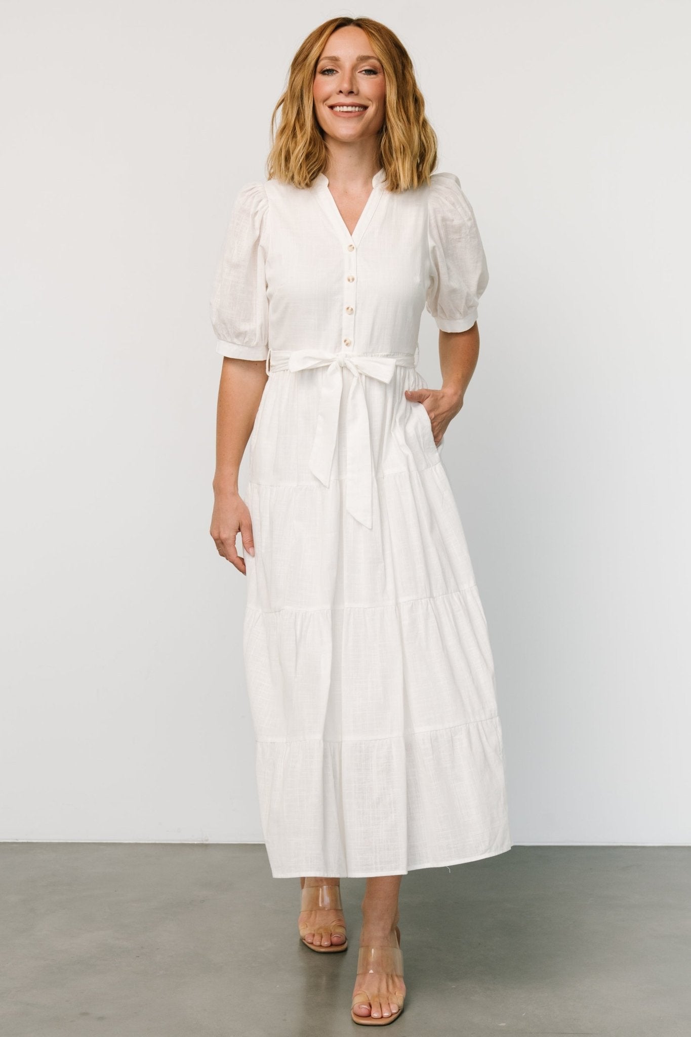 Camille Maxi Dress | Off White - Baltic Born