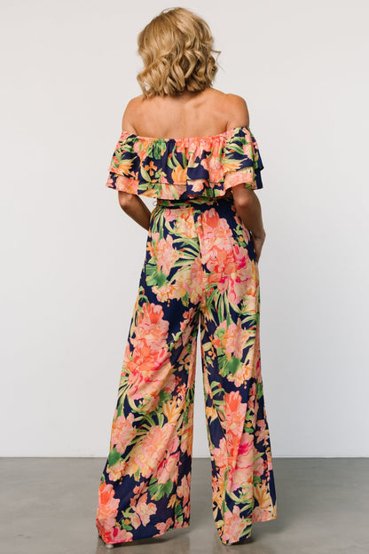 Capistrano Ruffle Jumpsuit | Navy Floral - Baltic Born