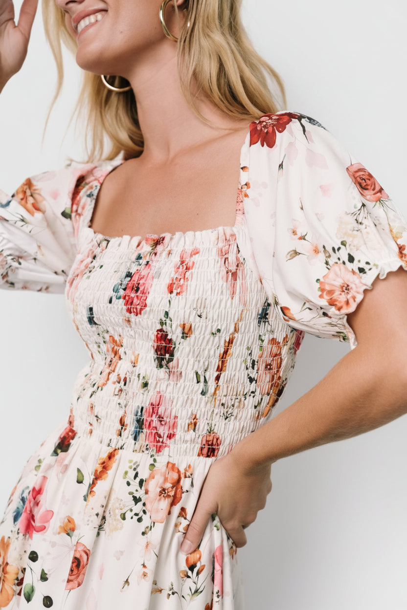 Capri Smocked Maxi Dress