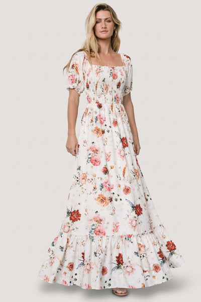 chinese dress ladies Aurora Smocked Maxi Dress – Inherit Co main image 1