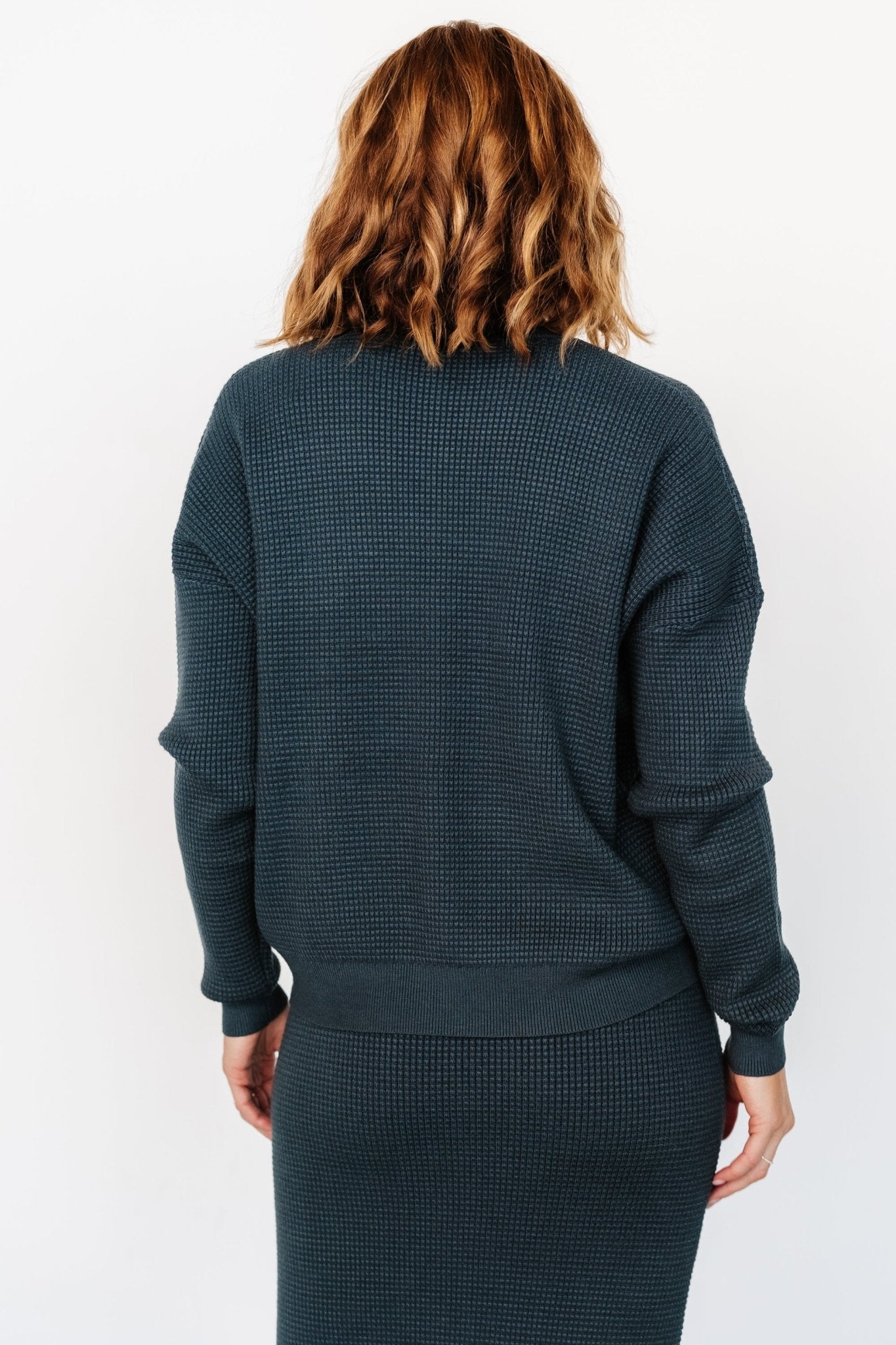 Carey Waffle Sweater | Midnight Blue - Baltic Born