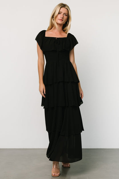 Carina Off Shoulder Maxi Dress | Black - Baltic Born